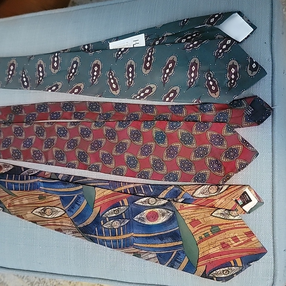 Bundle of Vintage Menswear Ties - 1980s 1990s